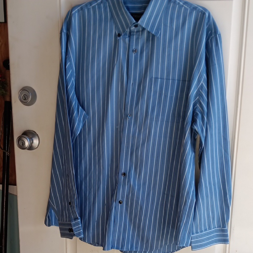Van Heusen Blue and White Striped Shirt